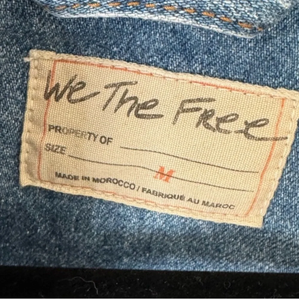 We The Free Light Wash Blue Oversized Jean Jacket - Picture 2 of 4